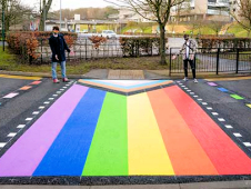 Rainbow road crossing